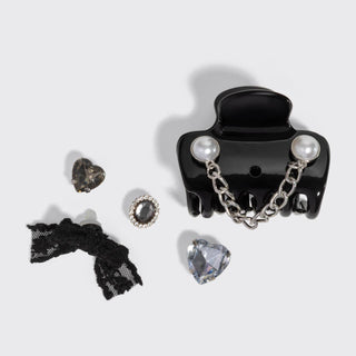 KitschPop™️ Cloud Clip 7pc Set Vintage - Black - The Red Thread Boutique