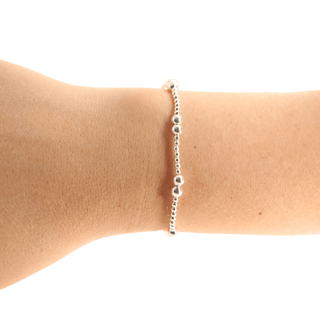Leah Bracelet in Silver: Standard 6.75 inch - The Red Thread Boutique