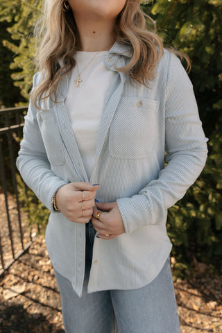 Lewis Shirt, Blue Stripe - The Red Thread Boutique