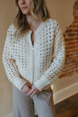 Liam Sweater Jacket, Sea Salt by Z Supply *final sale - The Red Thread Boutique