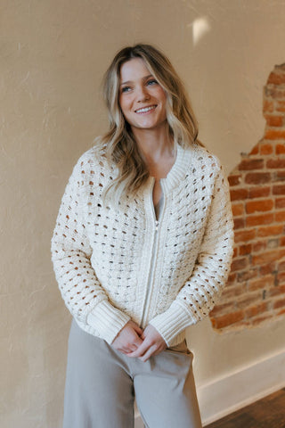 Liam Sweater Jacket, Sea Salt by Z Supply *final sale - The Red Thread Boutique