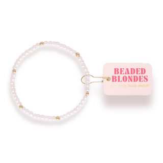Lilly Pearl Bracelet in Gold: Standard 6.75 Inch - The Red Thread Boutique
