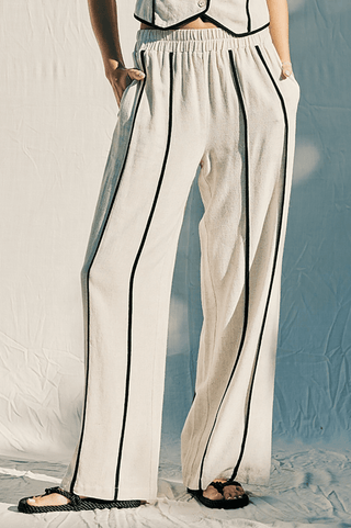 Linen Binding Pants - The Red Thread Boutique