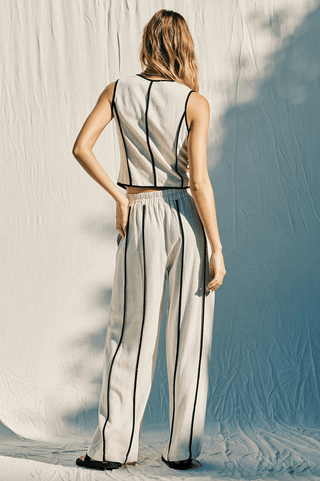 Linen Binding Pants - The Red Thread Boutique