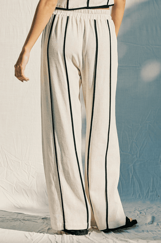 Linen Binding Pants - The Red Thread Boutique