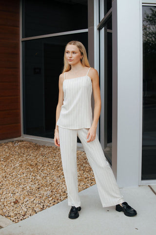 Linen Stripe Pants - The Red Thread Boutique