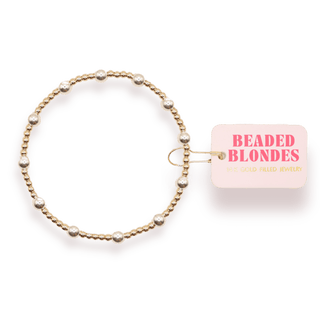 Lively Bracelet in Gold with Silver: Standard 6.75 inch - The Red Thread Boutique