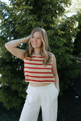 Lloyd Sweater Tank, Red *final sale - The Red Thread Boutique
