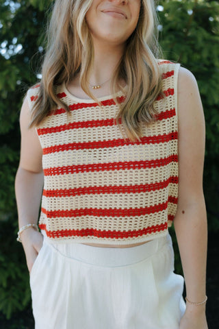 Lloyd Sweater Tank, Red *final sale - The Red Thread Boutique