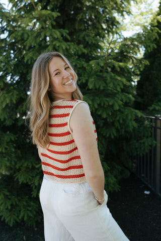 Lloyd Sweater Tank, Red *final sale - The Red Thread Boutique