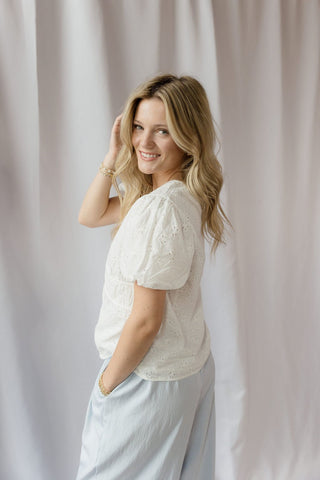Luna Eyelet Top - The Red Thread Boutique