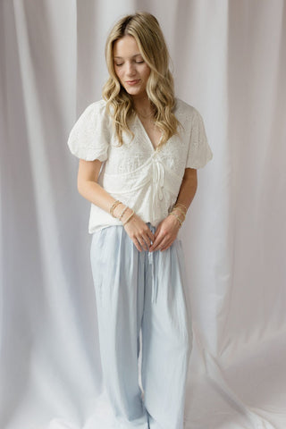 Luna Eyelet Top - The Red Thread Boutique