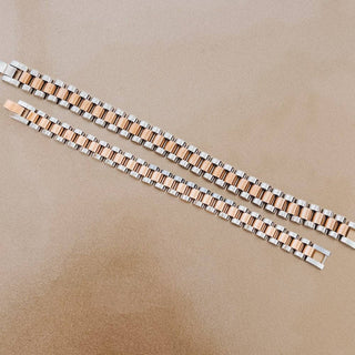 Mabel Mixed Metals Watch Band Bracelet - The Red Thread Boutique