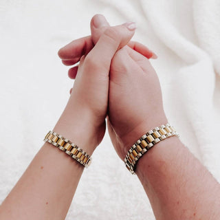 Mabel Mixed Metals Watch Band Bracelet - The Red Thread Boutique