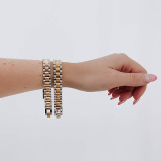 Mabel Mixed Metals Watch Band Bracelet - The Red Thread Boutique