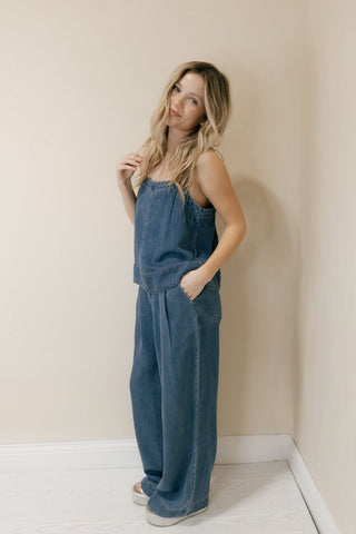 Maelis Pants, Denim Blue - The Red Thread Boutique