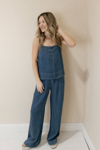 Maelis Pants, Denim Blue - The Red Thread Boutique