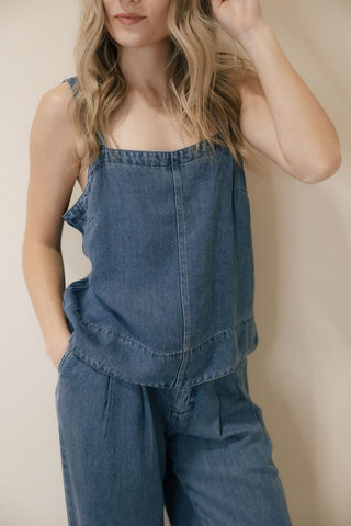 Maelis Tank, Denim - The Red Thread Boutique