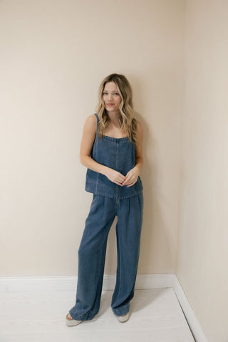 Maelis Tank, Denim - The Red Thread Boutique