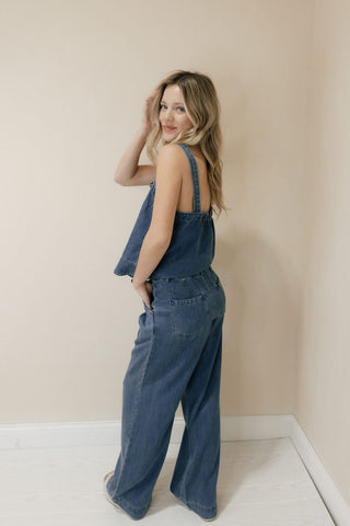 Maelis Tank, Denim - The Red Thread Boutique
