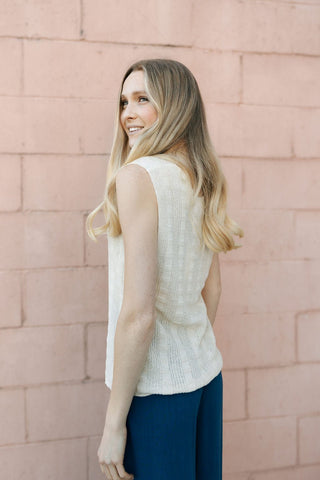 Maev Vest, Cream *final sale - The Red Thread Boutique