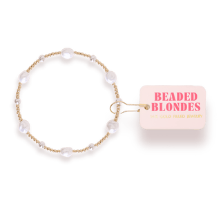 Maggie Bracelet in Gold with Silver: Standard 6.75 Inch - The Red Thread Boutique