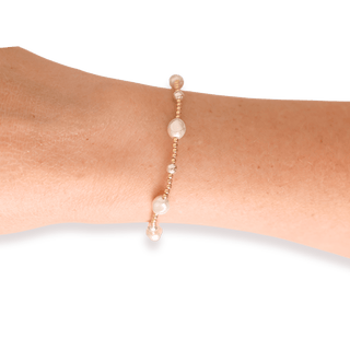 Maggie Bracelet in Gold with Silver: Standard 6.75 Inch - The Red Thread Boutique