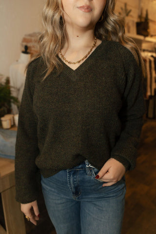 Marigold Sweater, Forrest - The Red Thread Boutique