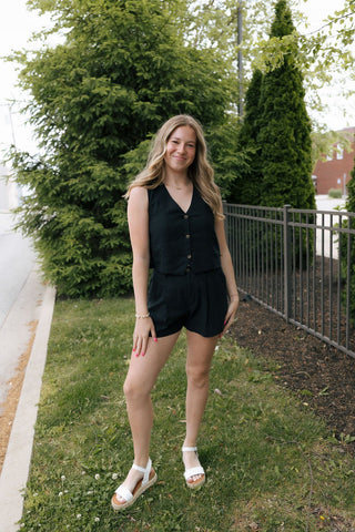 Marta Linen Vest, Black by Z Supply *final sale - The Red Thread Boutique