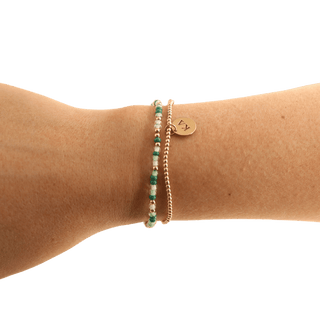 Matcha Sprinkle Bracelet: Standard 6.75 inch - The Red Thread Boutique