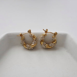 Mia Hoops | Small CZ Hoops - The Red Thread Boutique