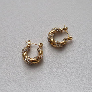 Mia Hoops | Small CZ Hoops - The Red Thread Boutique