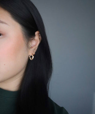 Mia Hoops | Small CZ Hoops - The Red Thread Boutique