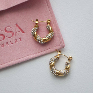 Mia Hoops | Small CZ Hoops - The Red Thread Boutique