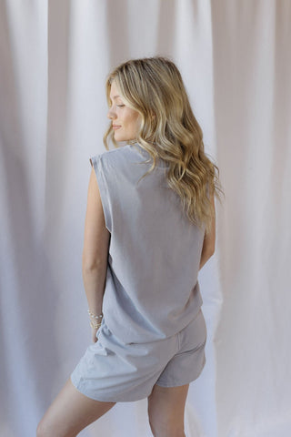 Mica Shorts, Lilac Grey - The Red Thread Boutique