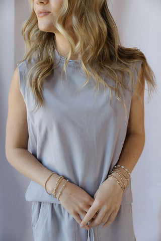 Mica Tank, Lilac Grey - The Red Thread Boutique