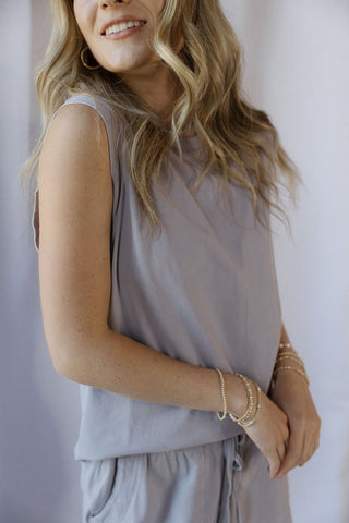 Mica Tank, Lilac Grey - The Red Thread Boutique