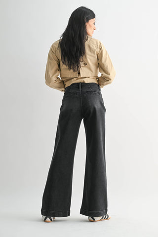 Micro Patch Pocket Wide, Black - The Red Thread Boutique