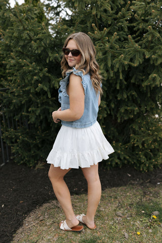 Mid Rise Bubble Hem Mini Skirt *final sale - The Red Thread Boutique