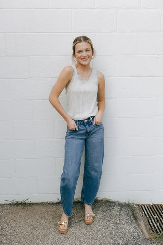 Mild Barrel Leg Denim by Vervet - The Red Thread Boutique