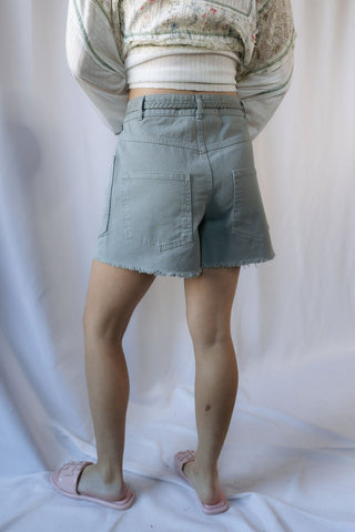 Millie Drawstring Shorts, Vtg Blue - The Red Thread Boutique