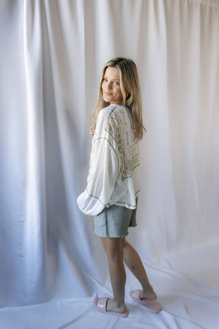 Millie Drawstring Shorts, Vtg Blue - The Red Thread Boutique