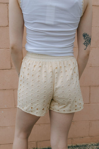Monti Eyelet Shorts, Natural *final sale* - The Red Thread Boutique