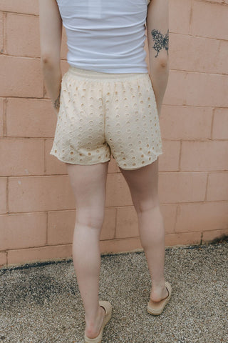 Monti Eyelet Shorts, Natural *final sale* - The Red Thread Boutique