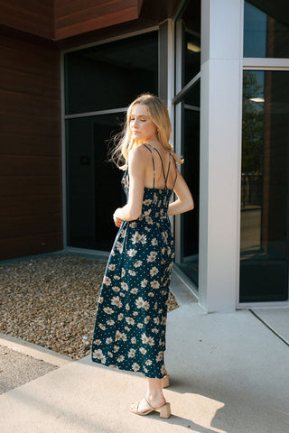 Navy Floral Dress *final sale - The Red Thread Boutique