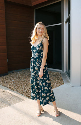 Navy Floral Dress *final sale - The Red Thread Boutique