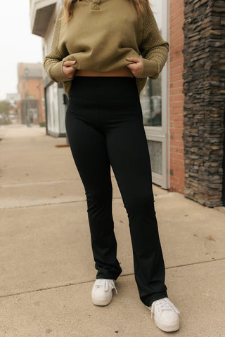 Newport Bootcut Leggings, Black - The Red Thread Boutique