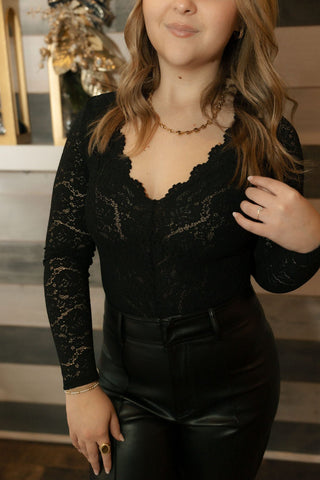 Nightfall Bodysuit, Black - The Red Thread Boutique