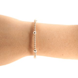 Olive Bracelet in Gold with Silver: Standard 6.75 inch - The Red Thread Boutique