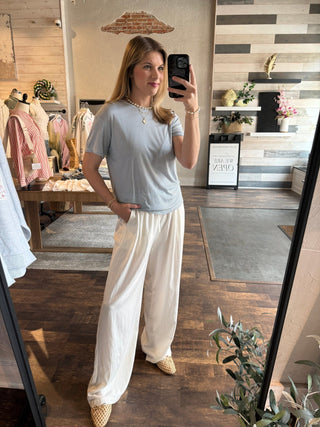 Opalite Tee, Blue Stripe - The Red Thread Boutique